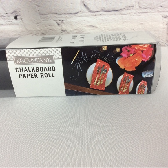 K &Company 4 Chalkboard Paper Rolls Black 15”x10’ - Picture 2 of 5